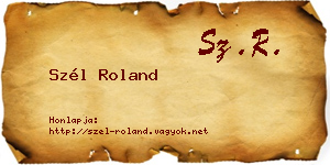 Szél Roland névjegykártya
