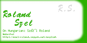 roland szel business card